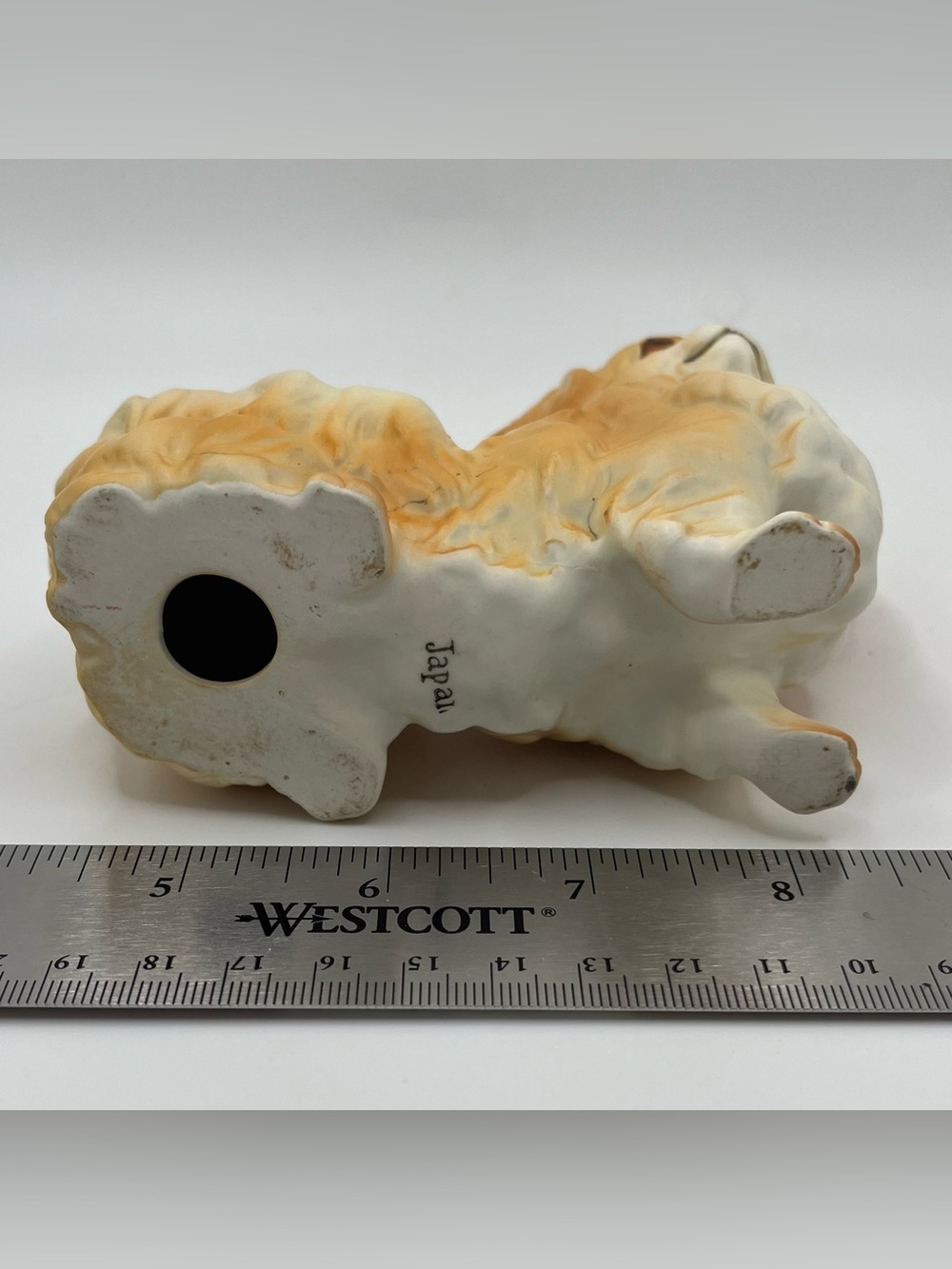 Vintage Ceramic Japanese Hand Painted Pekingese Dog Figurine 4.5x1.75” - Picture 6 of 6